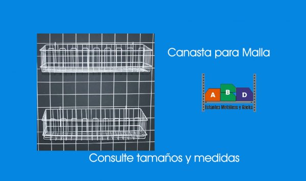 Canasta para Malla 40 x 20 cms.