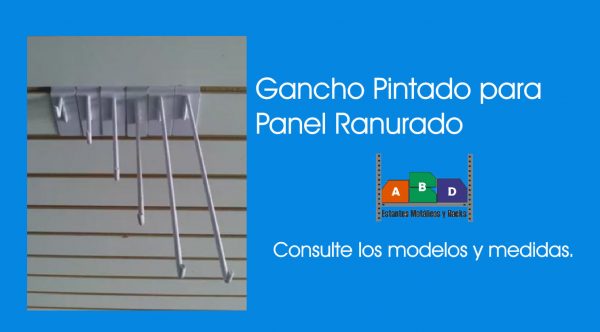 Gancho para panel de 10 cms. Pintado