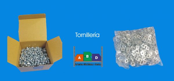 Tornillo con tuerca 1/4 por media cabeza de gota